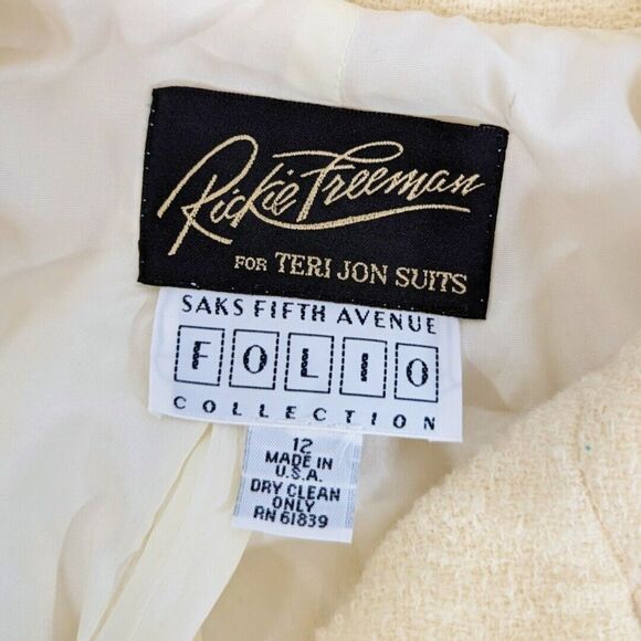Rickie Freeman‎ Teri Jon Blazer/Jacket 12 Yellow Wool Nylon US - Picture 5 of 6